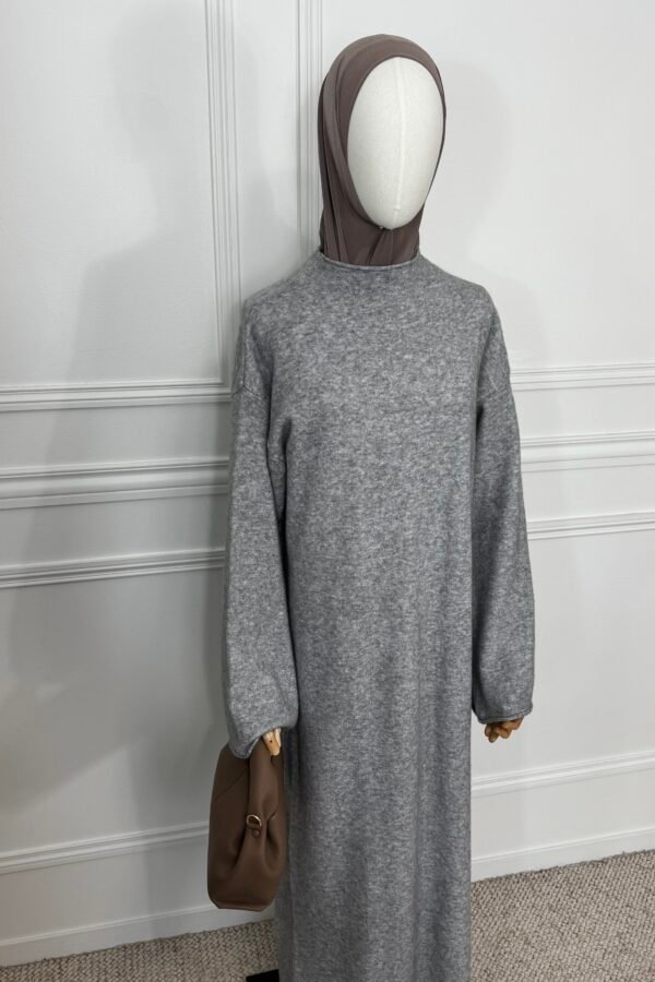 Abaya col montant – Grise