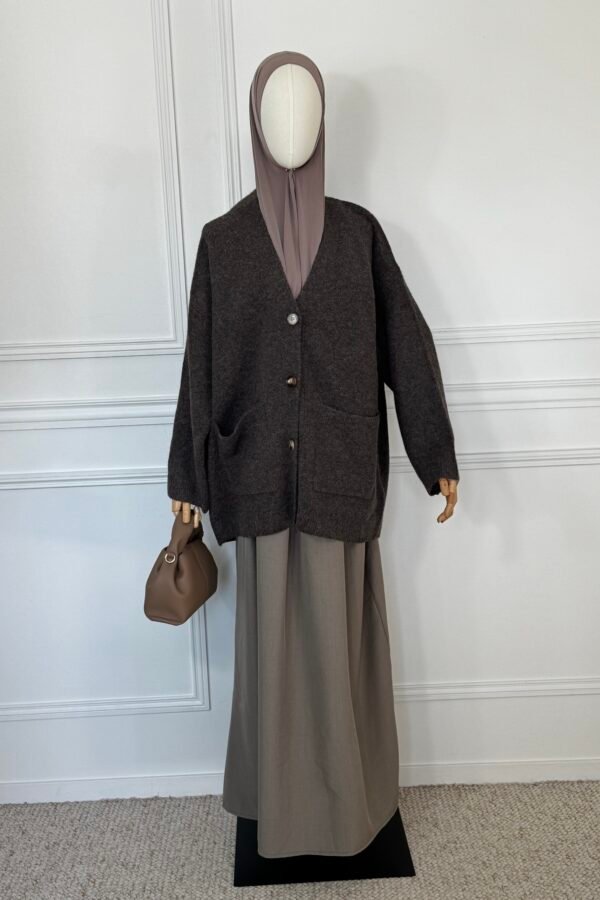 Cardigan en maille – Marron