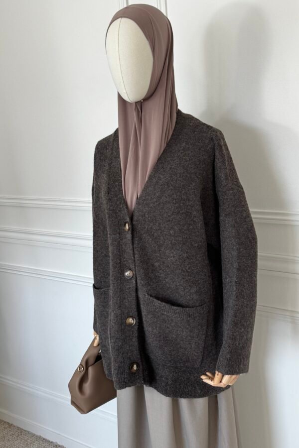 Cardigan en maille – Marron