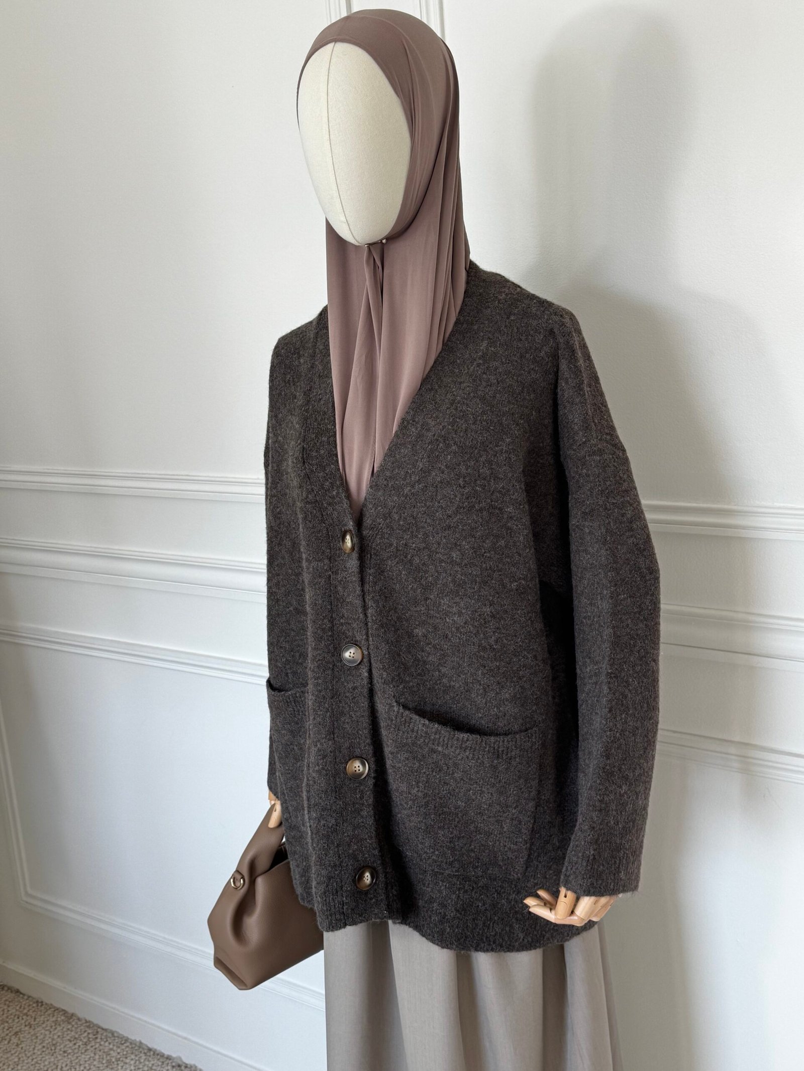 Cardigan en maille - Marron