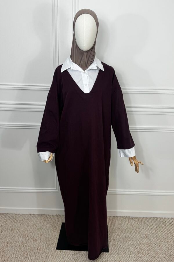 Abaya en jean – Bordeaux