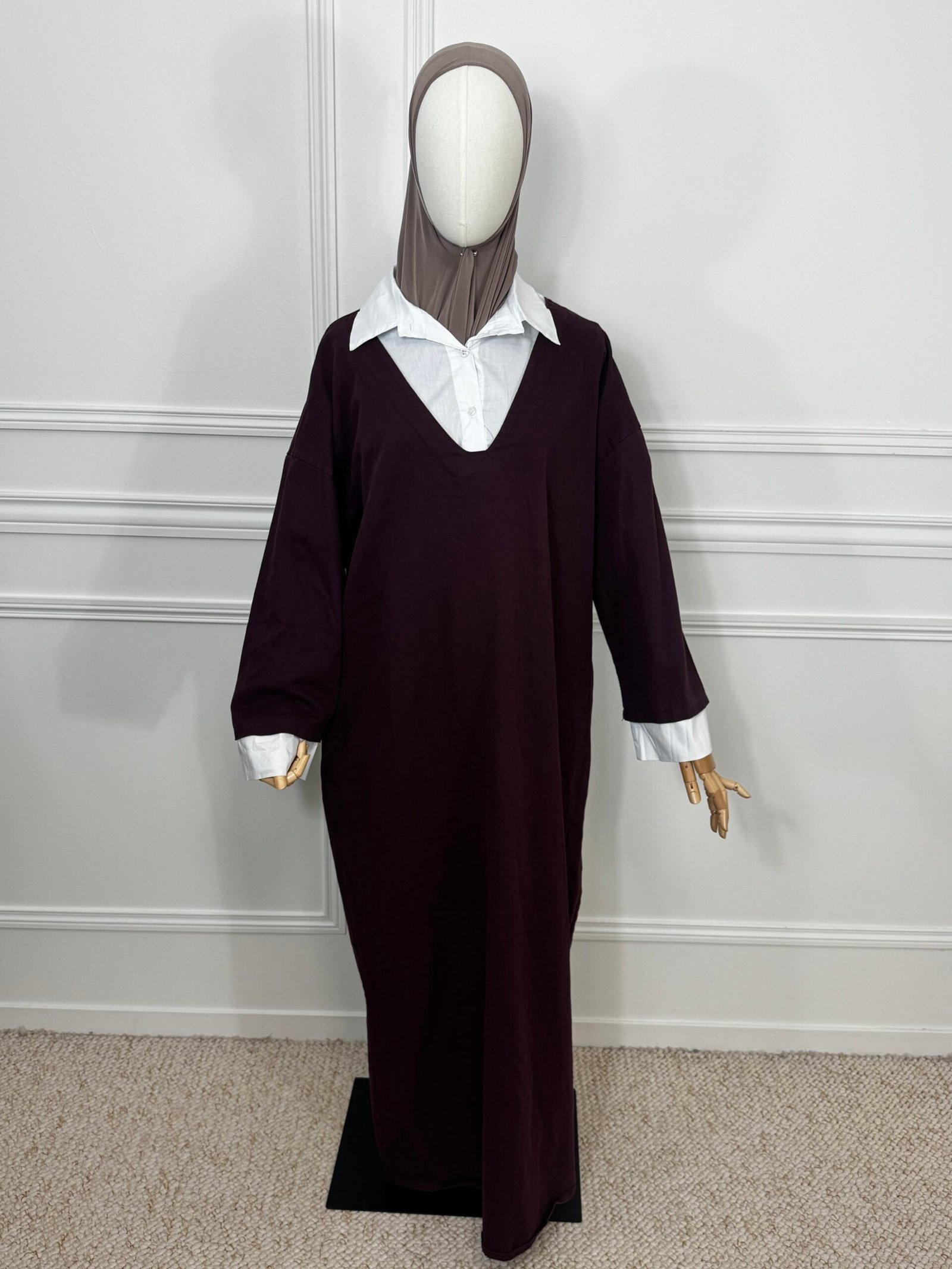 Abaya en jean - Bordeaux