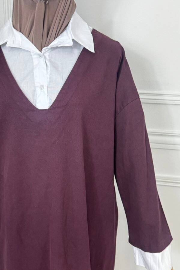 Abaya en jean – Bordeaux