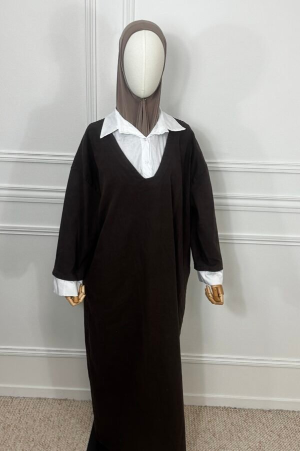 Abaya en jean – Marron