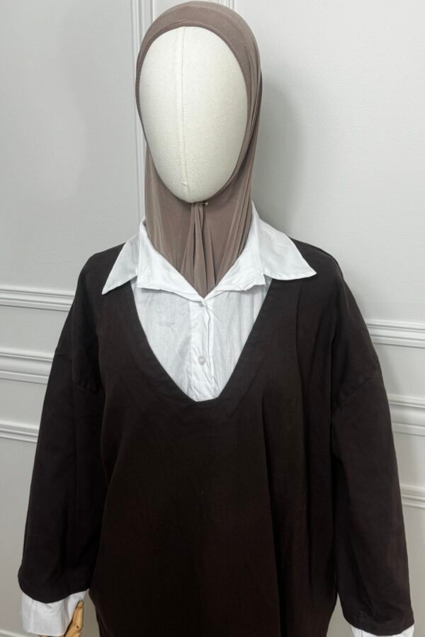 Abaya en jean – Marron