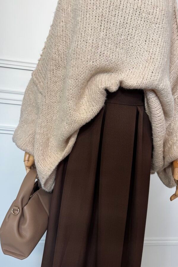 Jupe Trapèze – Marron