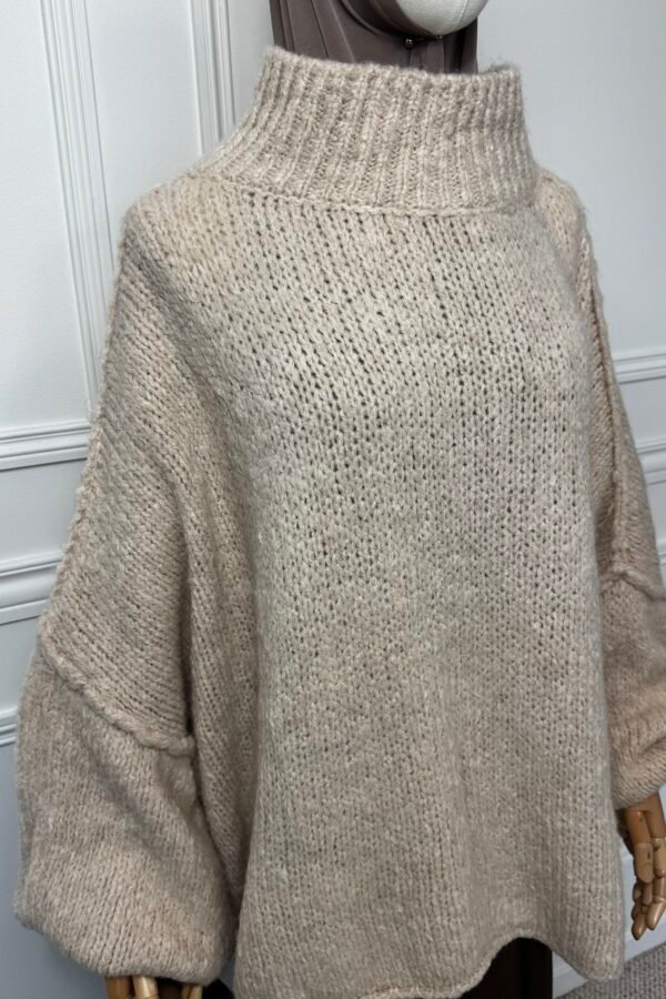 Pull Manches bouffantes – Beige