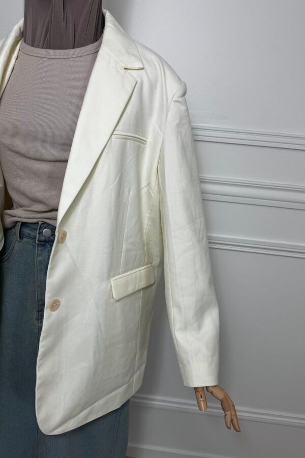 Blazer Classique – Blanc cassé