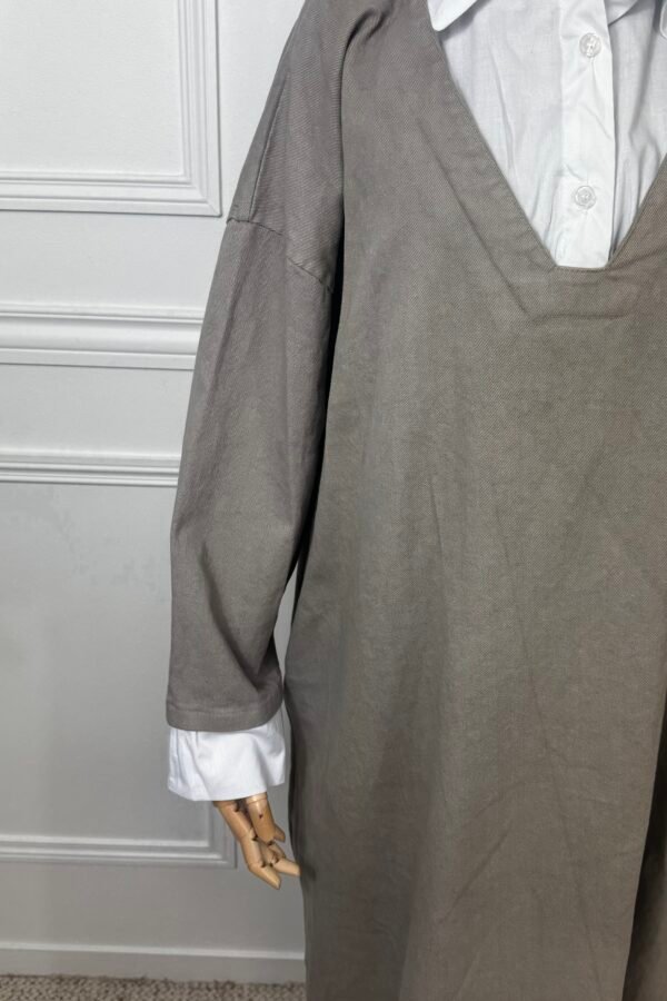 Abaya en jean – Taupe