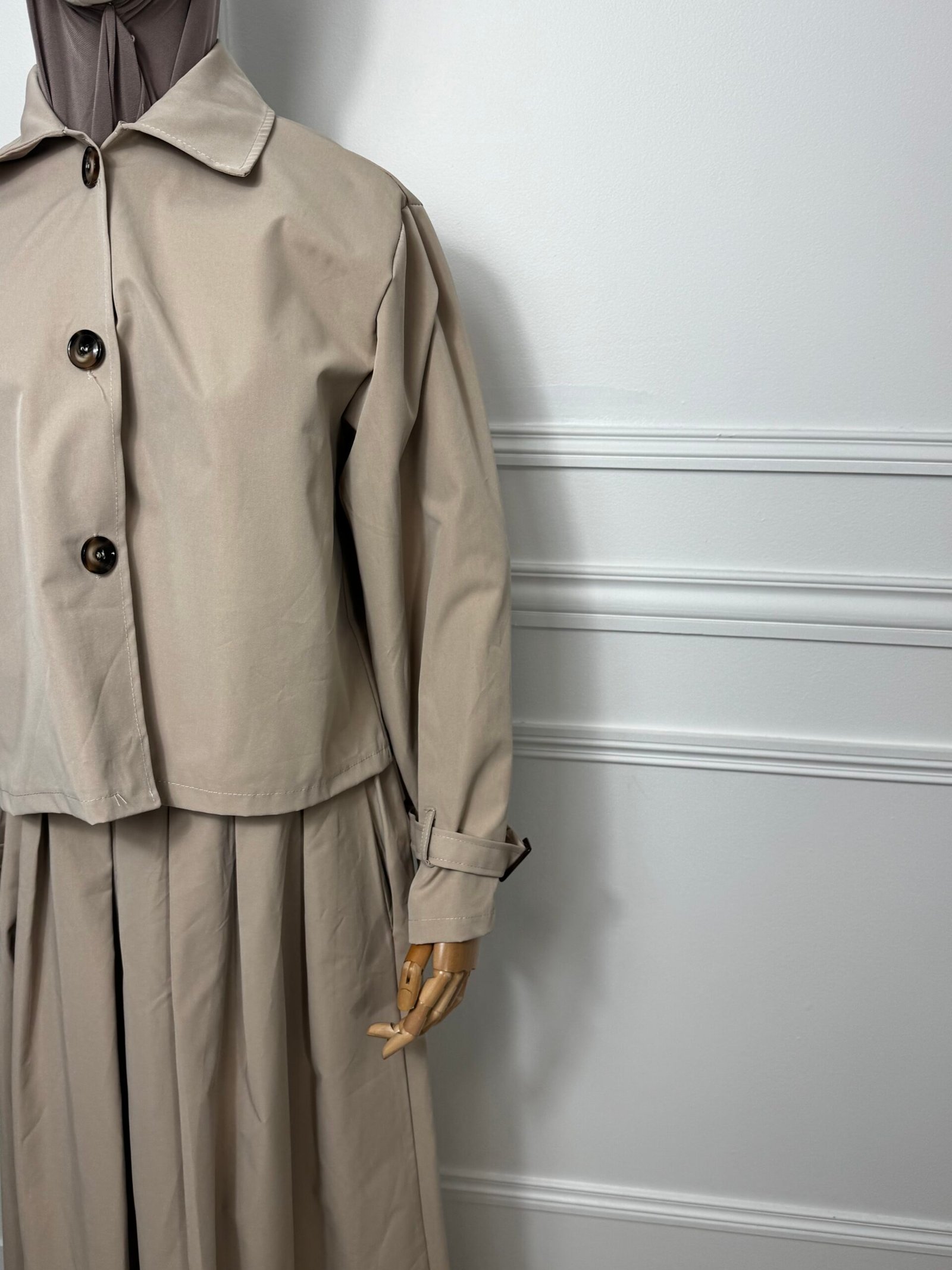 Ensemble Parka Jupe - Beige