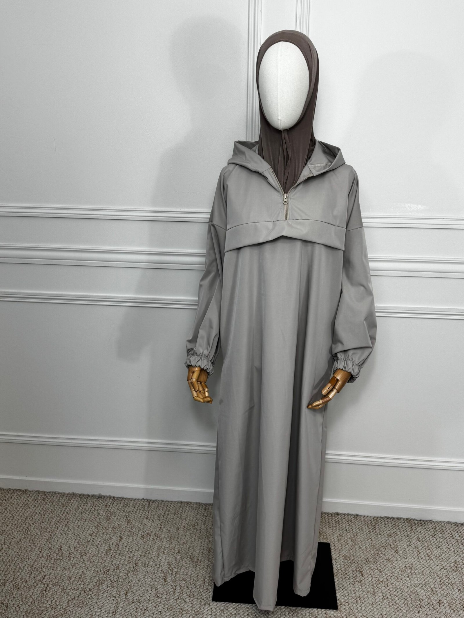 Robe Parka à Capuche - Grise – Image 2