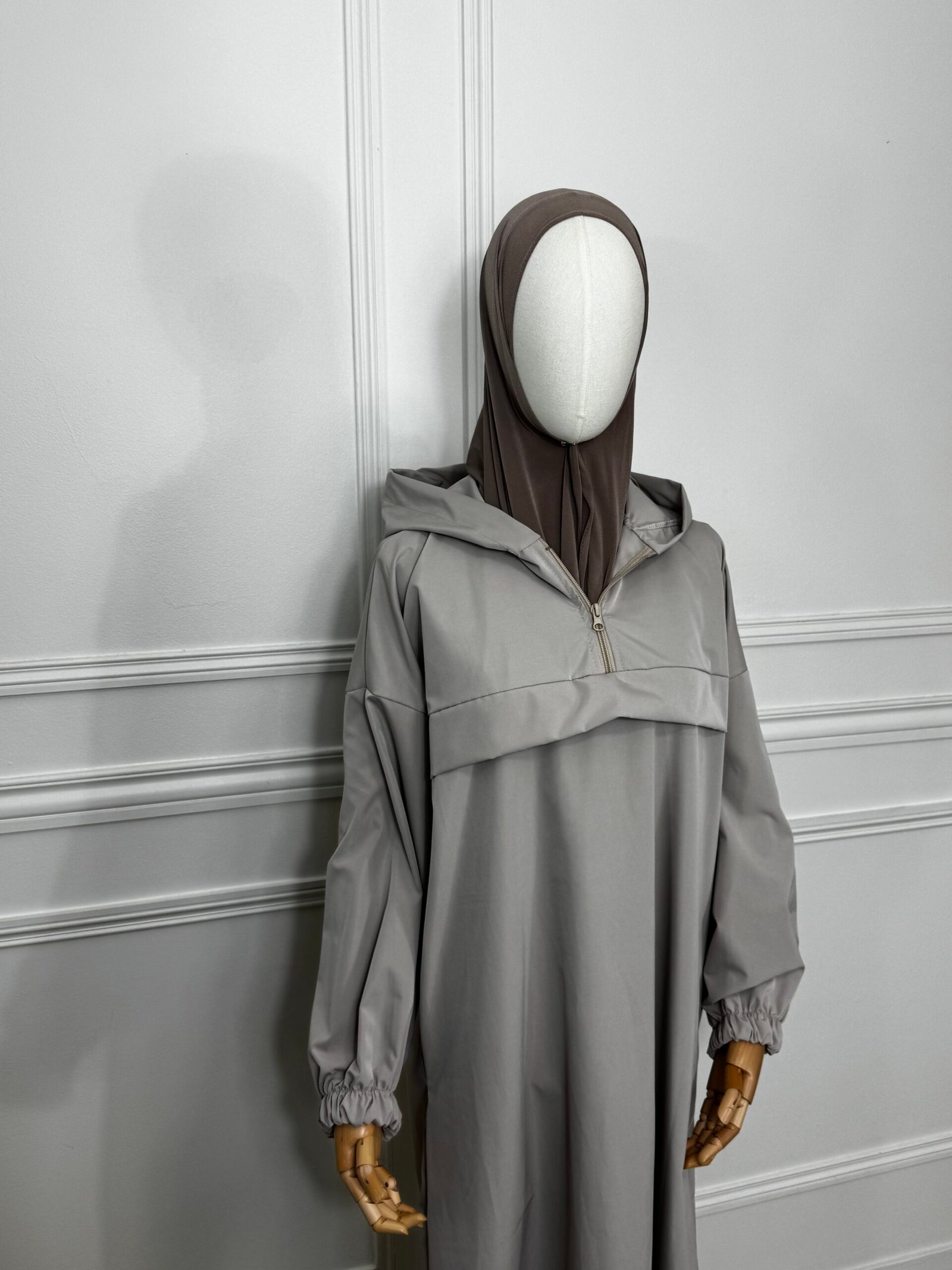 Robe Parka à Capuche - Grise – Image 4