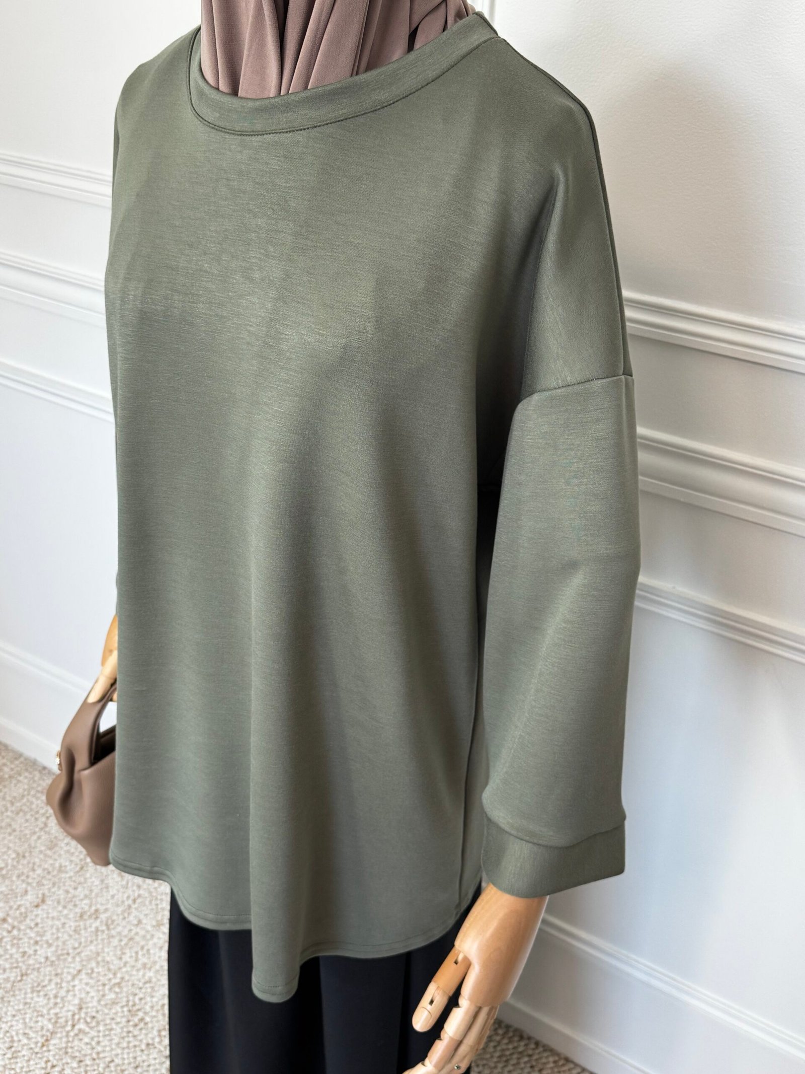 Pull Basique - Kaki – Image 2