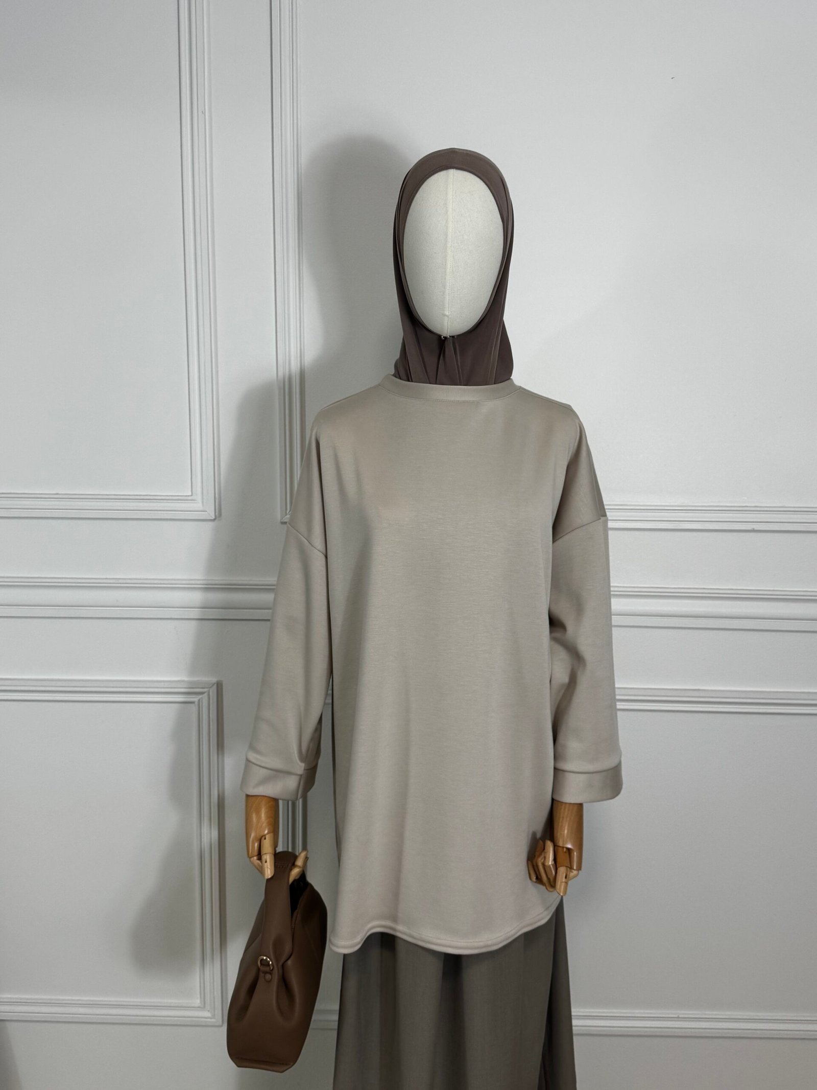 Pull Basique - beige – Image 3