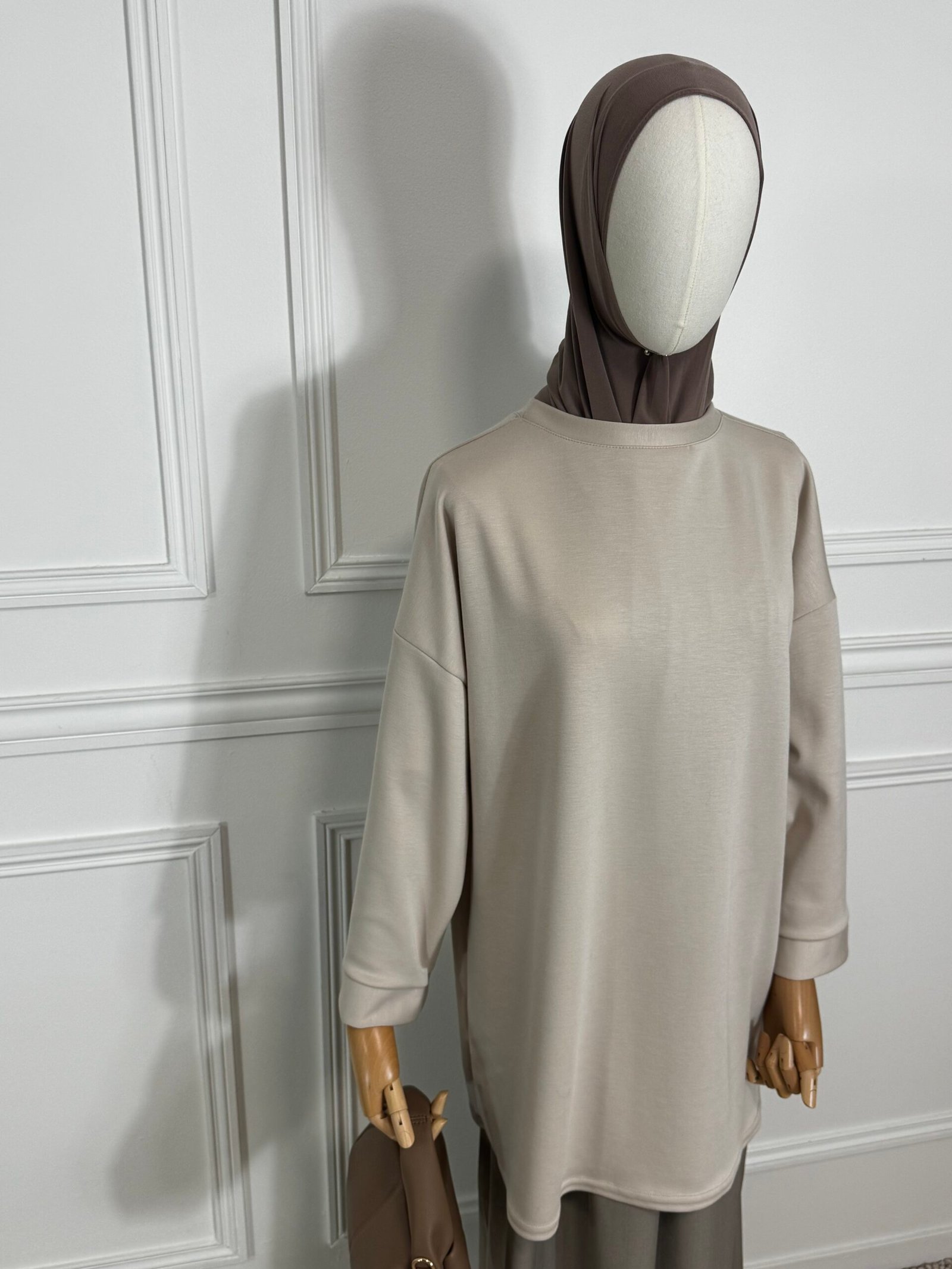 Pull Basique - beige – Image 2