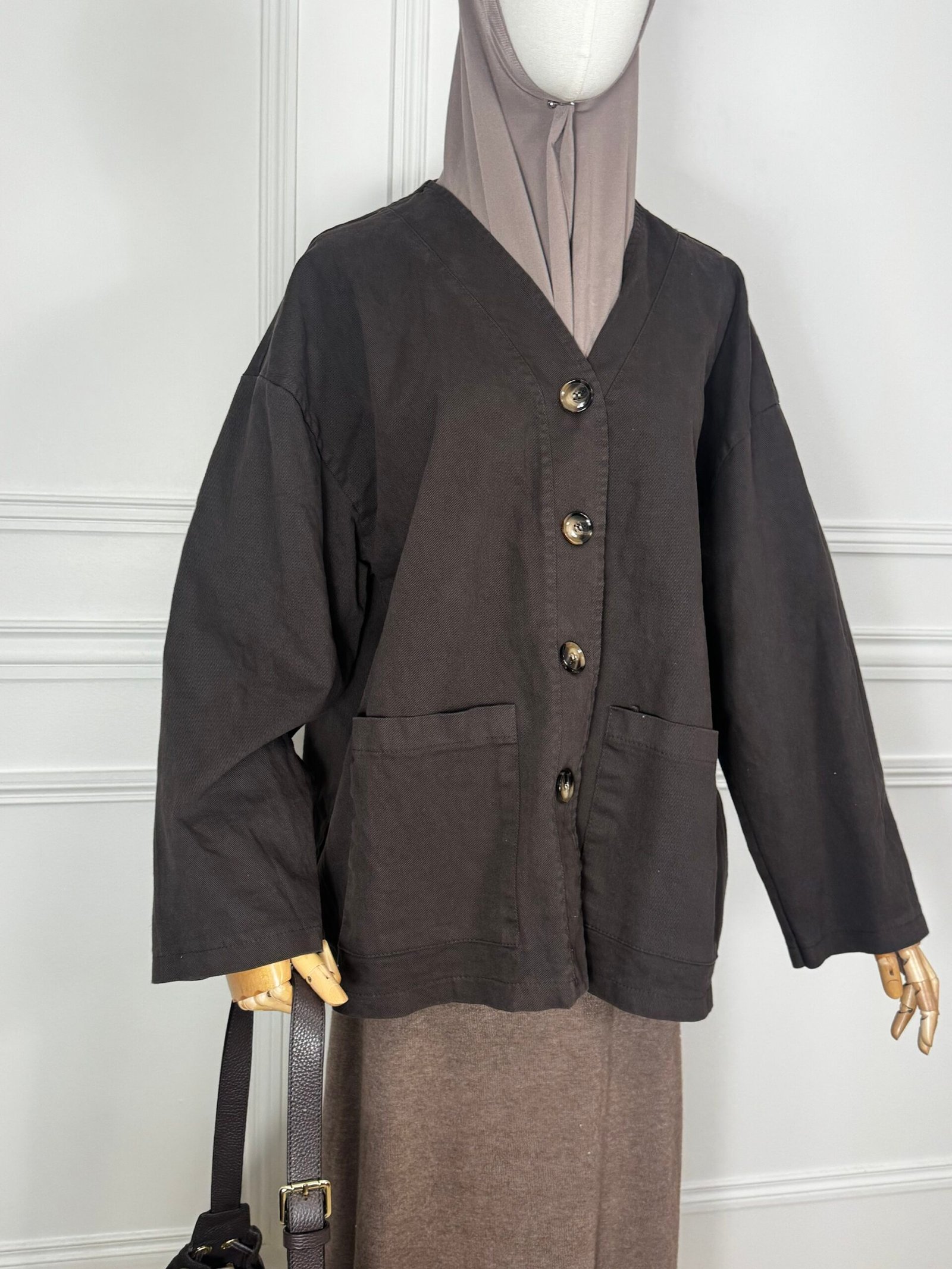 Veste en Jean - marron – Image 2