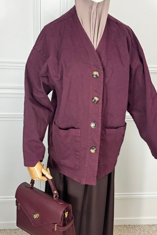 Veste en Jean – bordeaux