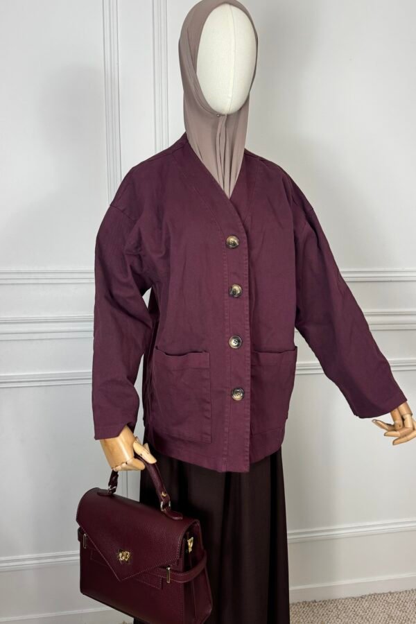 Veste en Jean – bordeaux