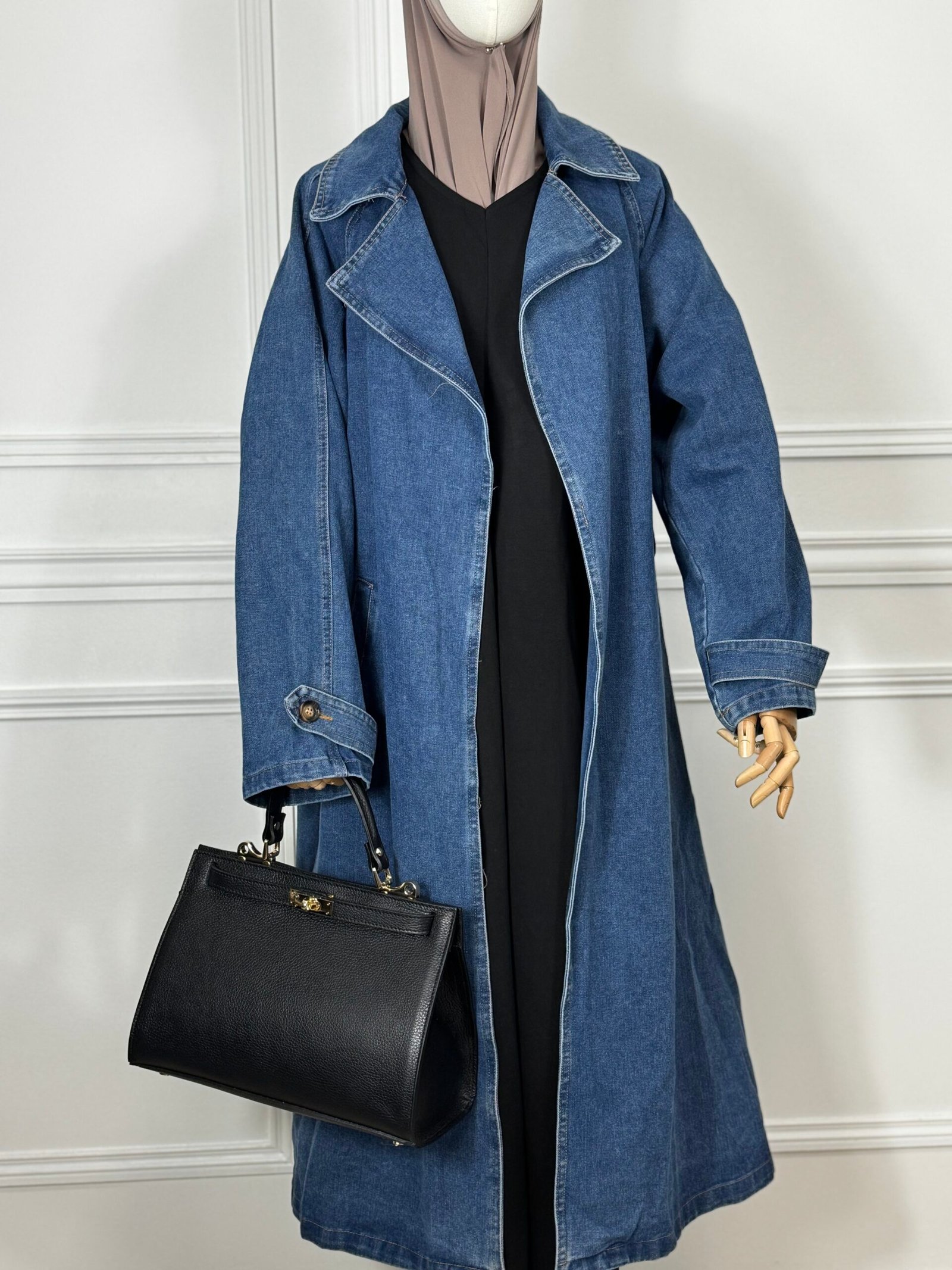 Trench en jean - bleu