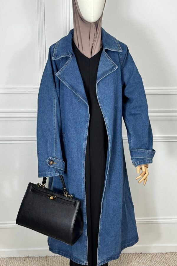 Trench en jean – bleu
