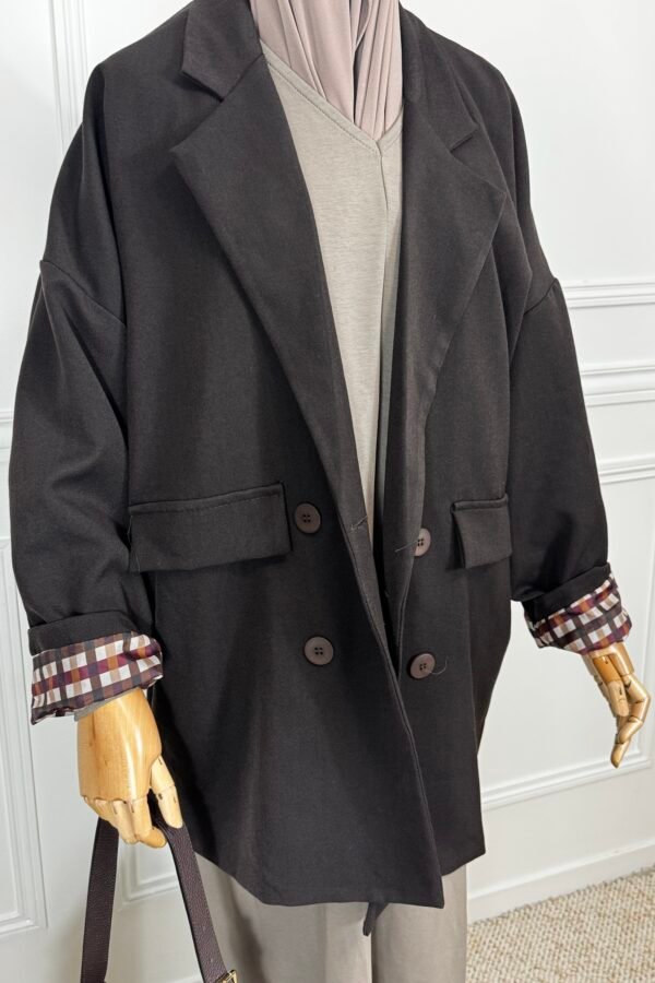 Blazer à carreaux – marron